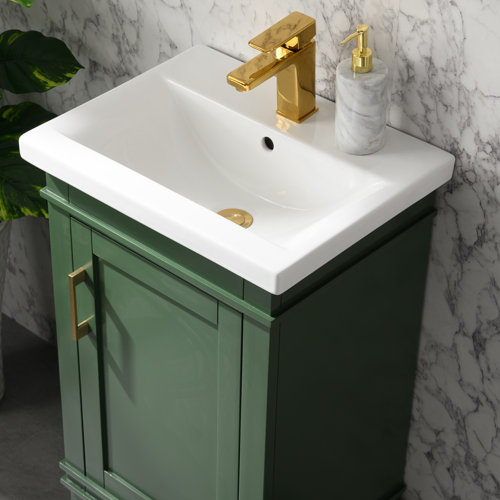 Everly Quinn Reynaldo 20'' Free Standing Single Bathroom Vanity with Porcelain Top & Reviews
